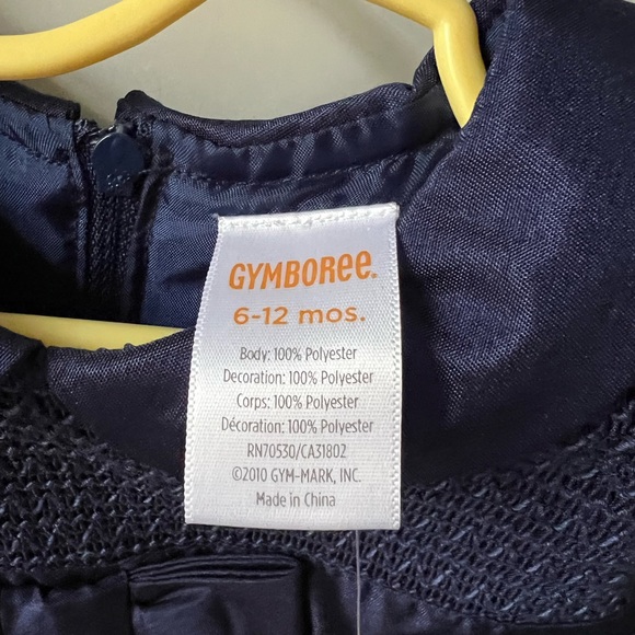 NWT Gymboree Navy Smocked Dress 6-12 months - Picture 5 of 6